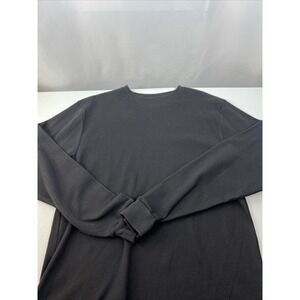 Linea‎ Uomo Black Waffle Knit Thermal V-Neck Size XL